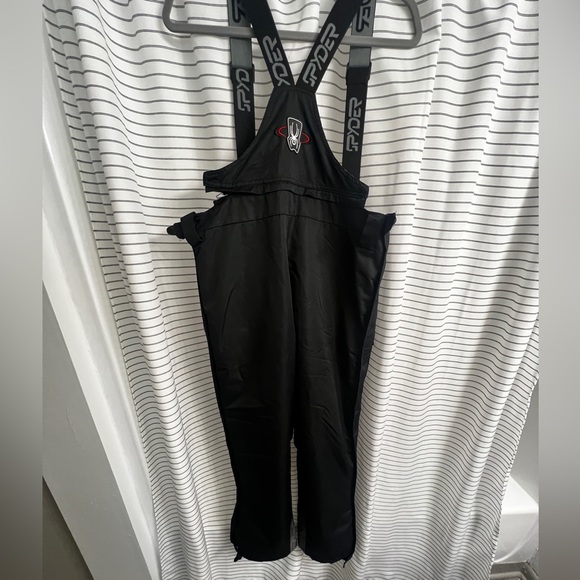 Spyder X-Static Dermizax-EV Black Ski Snow Bibs Overall with suspenders - Picture 3 of 7